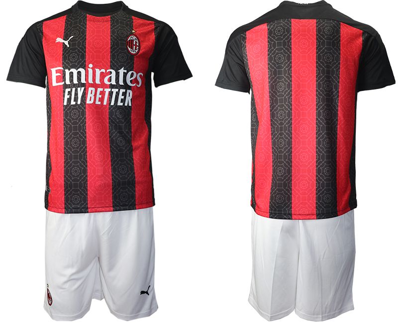 Men 2020-2021 club AC milan home red Soccer Jerseys->customized soccer jersey->Custom Jersey